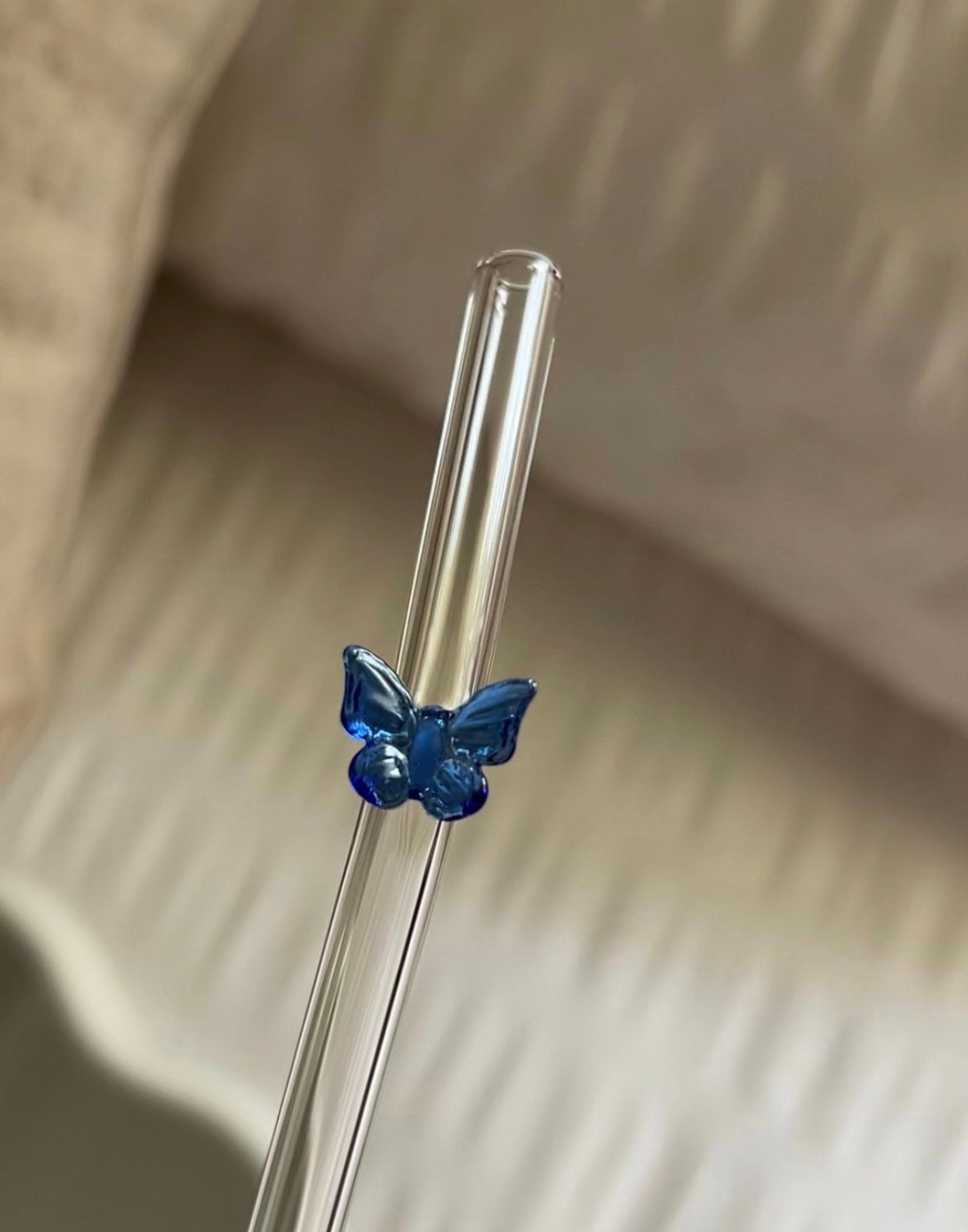 Butterfly Glass Straw