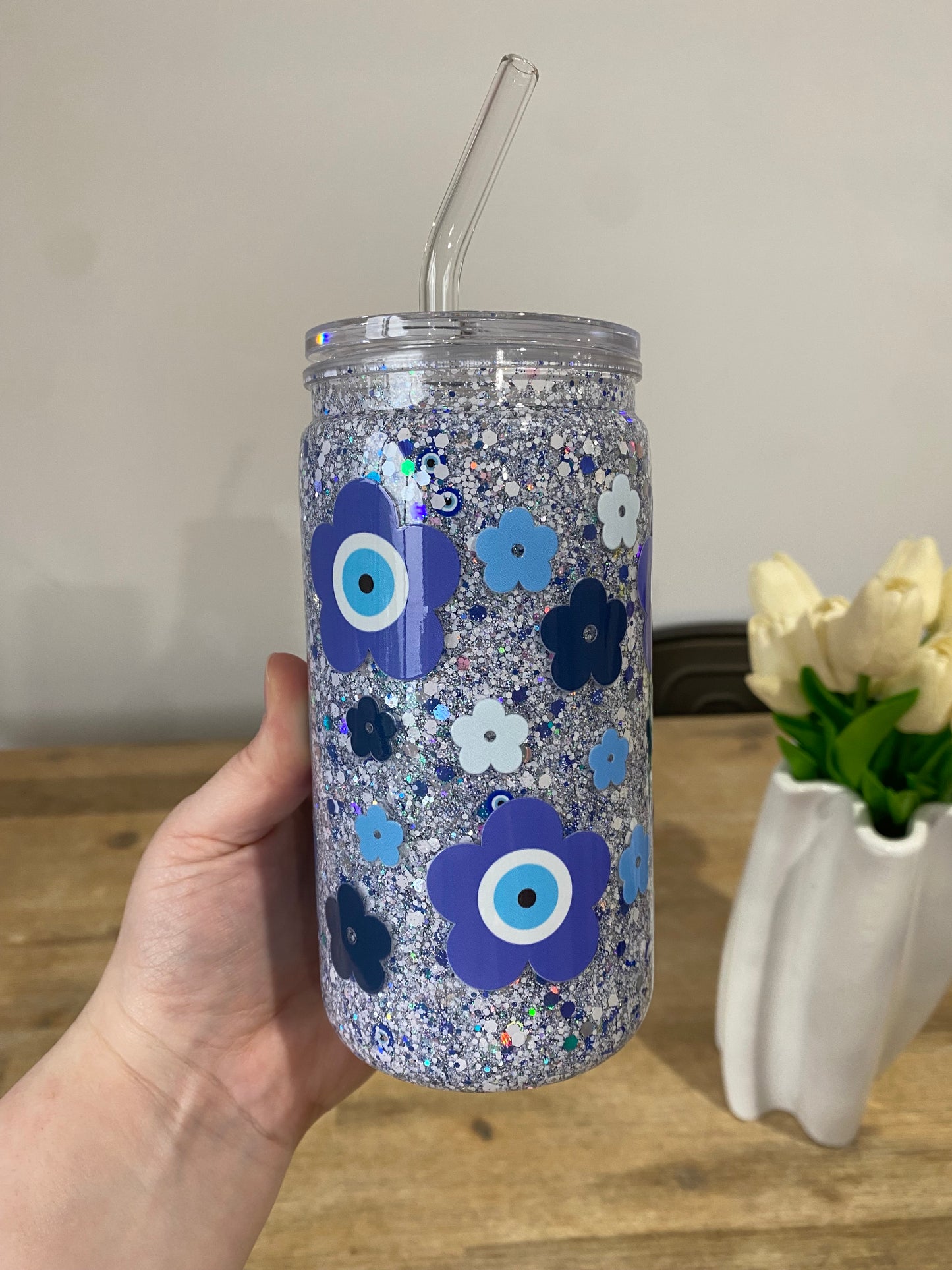 Evil Eye Snow Globe Tumbler