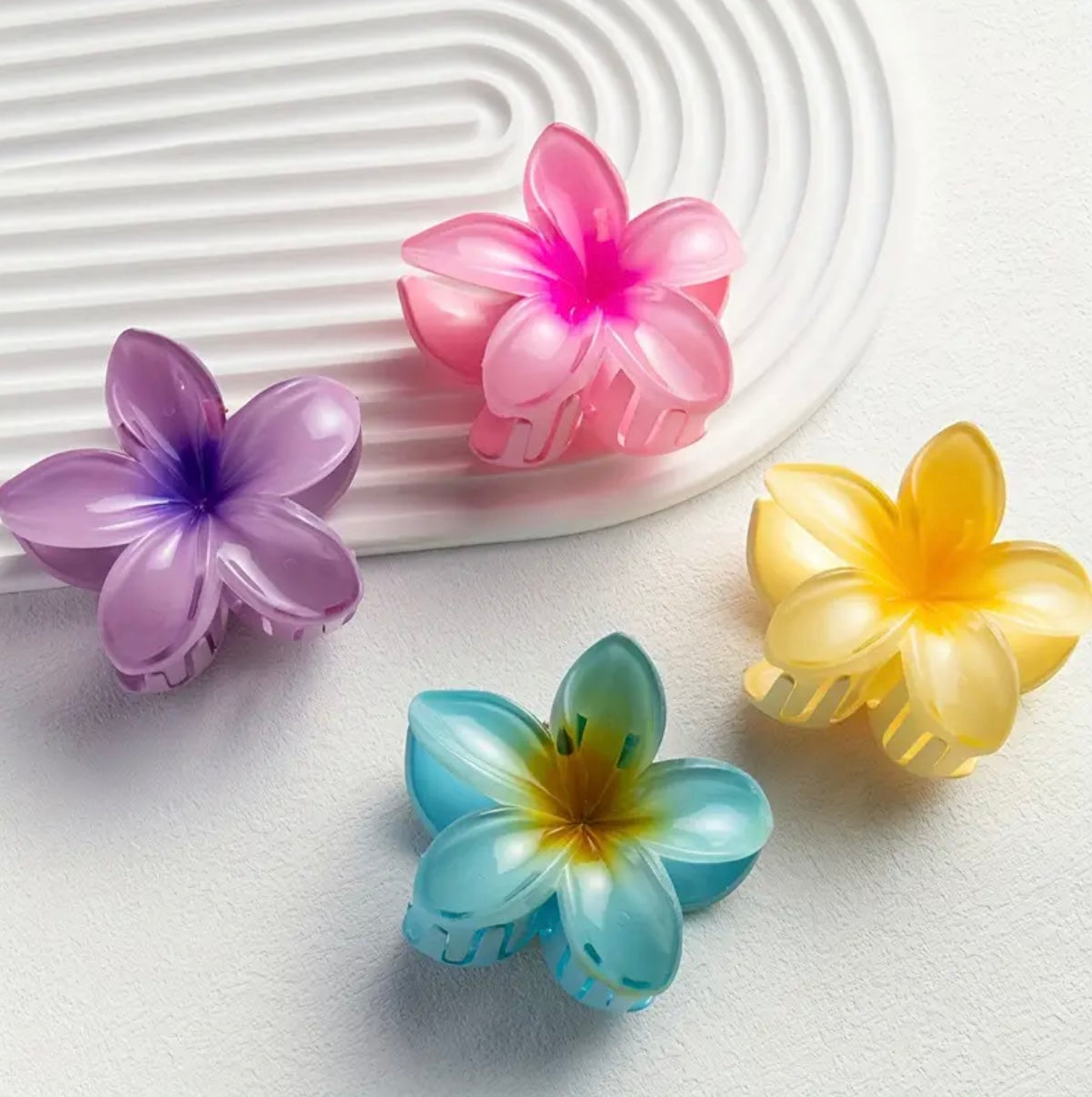 Plumeria Flower Claw Clip