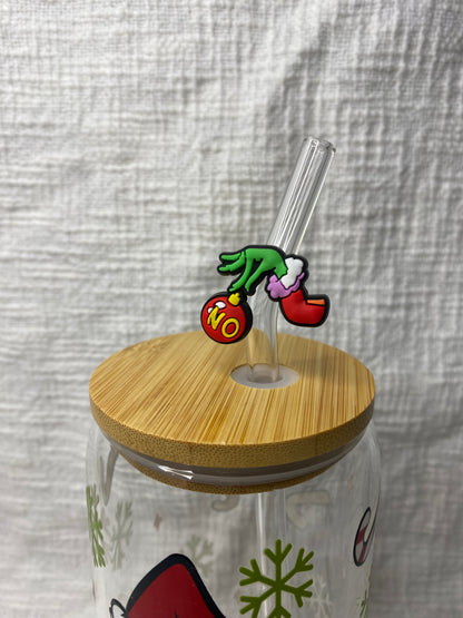 Grinch Straw Topper