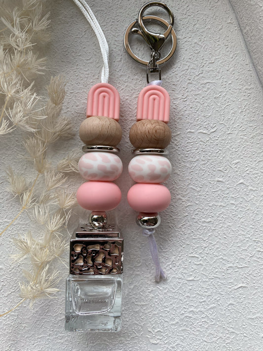 Pink Rainbow Car Diffuser/Keychain