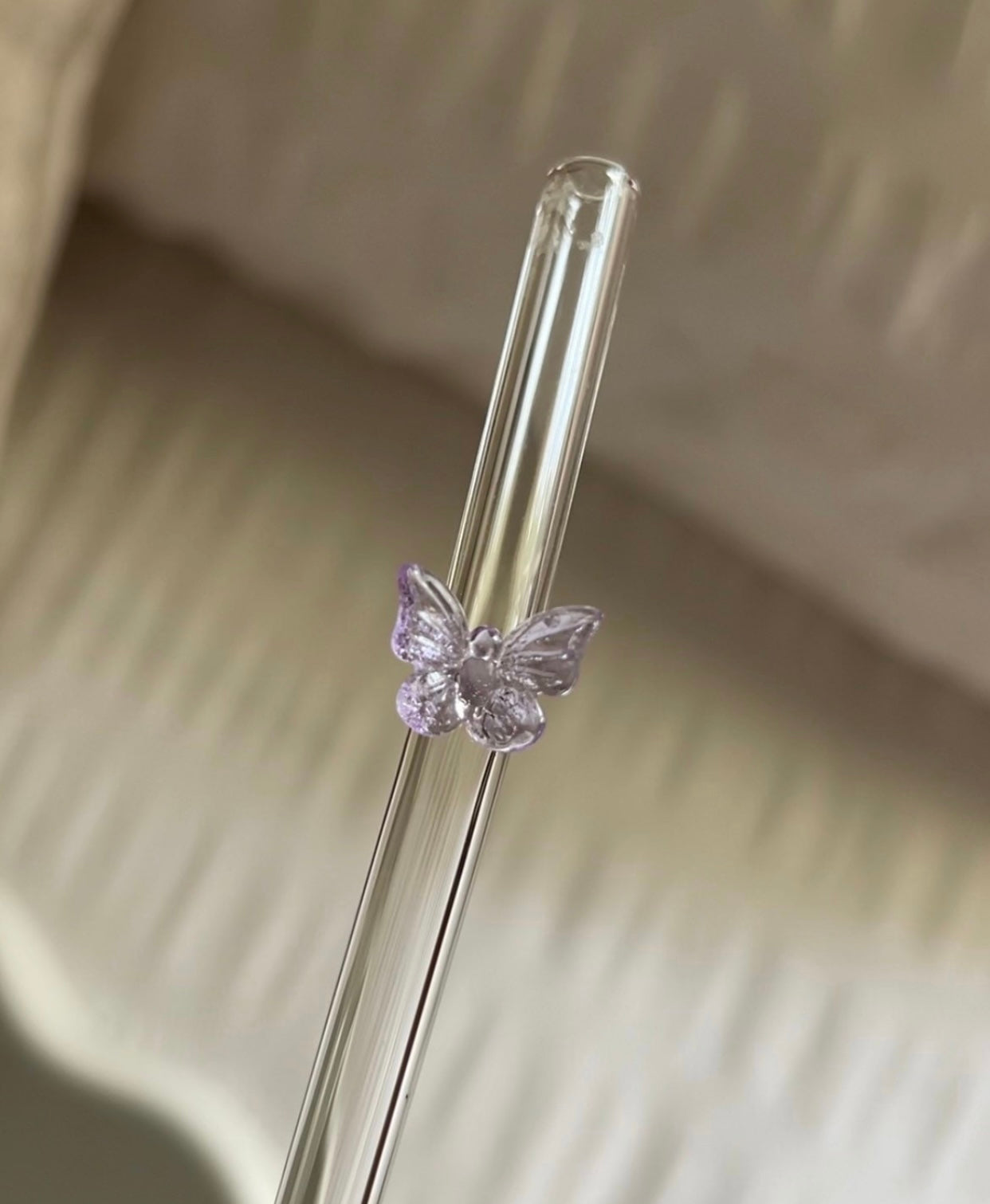 Butterfly Glass Straw