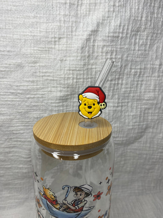 Christmas Pooh Straw Topper