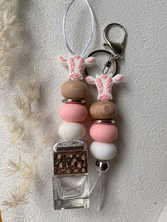 Pink Cow Head Diffuser/Keychain