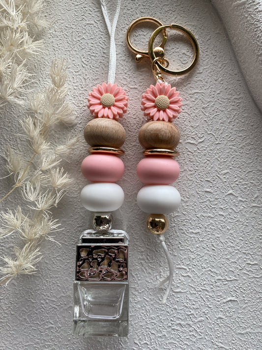 Baby Pink Daisy Diffuser/Keychain