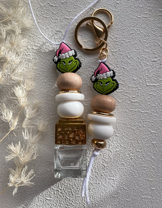 Pink Grinch Car Diffuser/Keychain