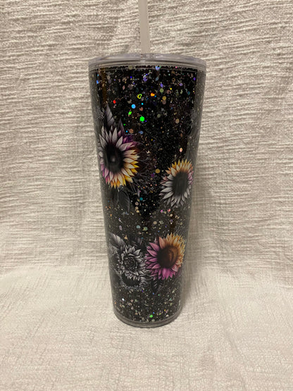 Acrylic 24oz Snow Globe Tumbler