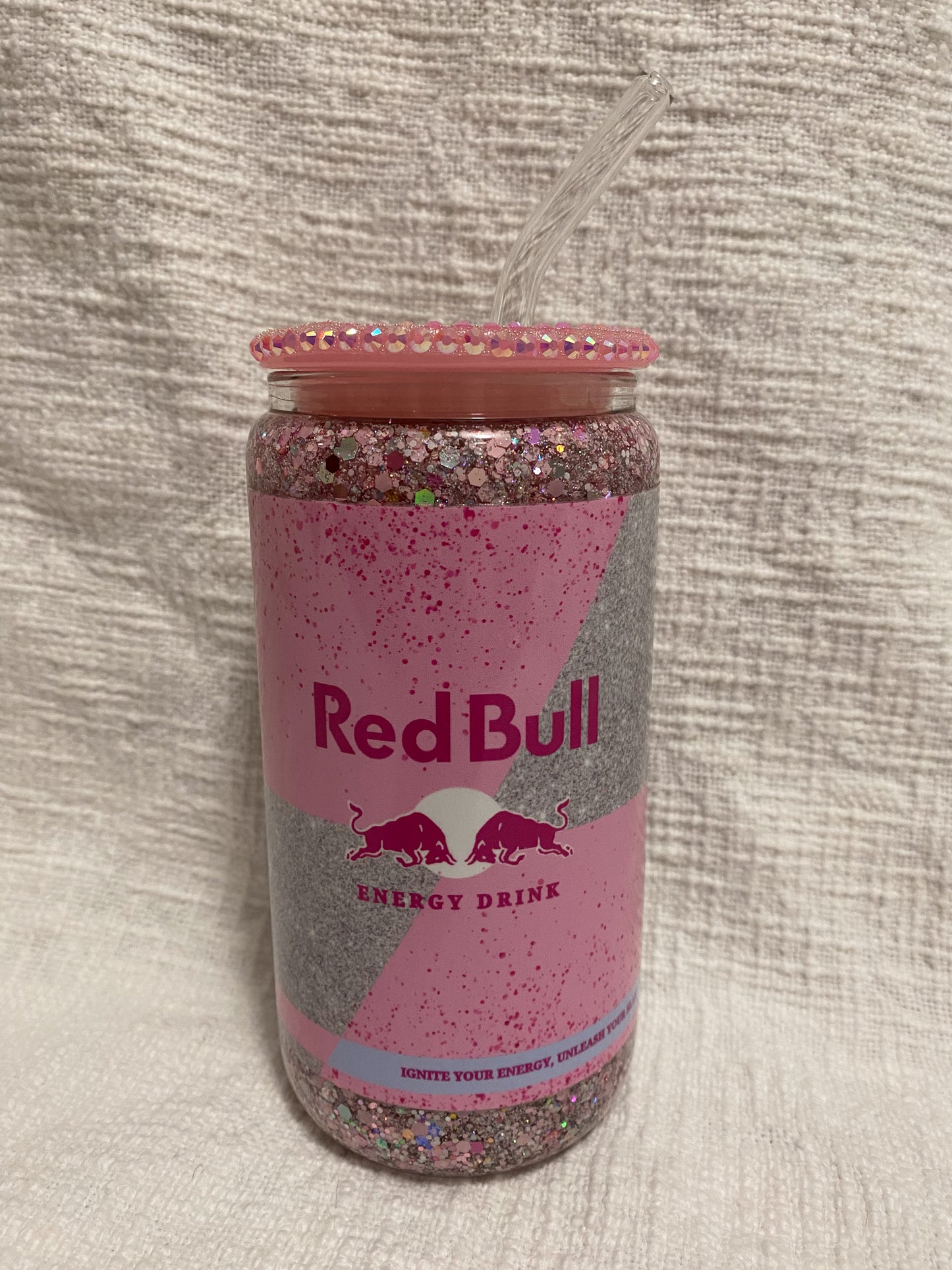 Red Bull Snow Globe Tumbler - Light Pink