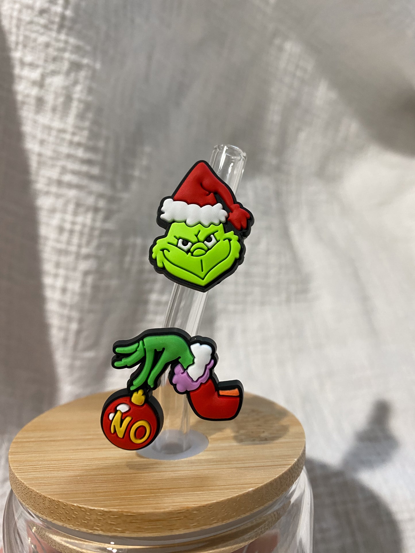 Grinch Straw Topper