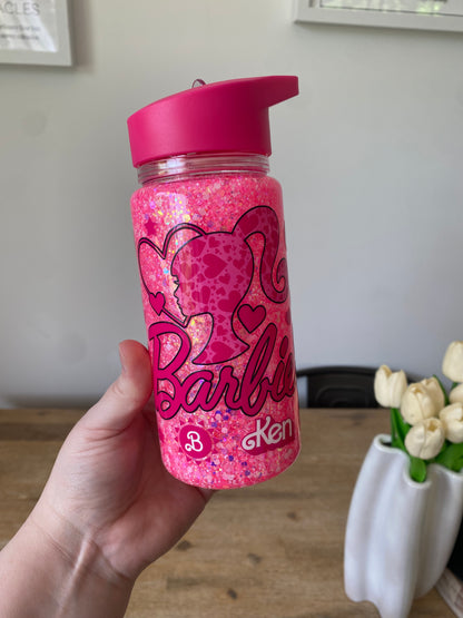 Kids Barbie Water Bottle - Snow Globe