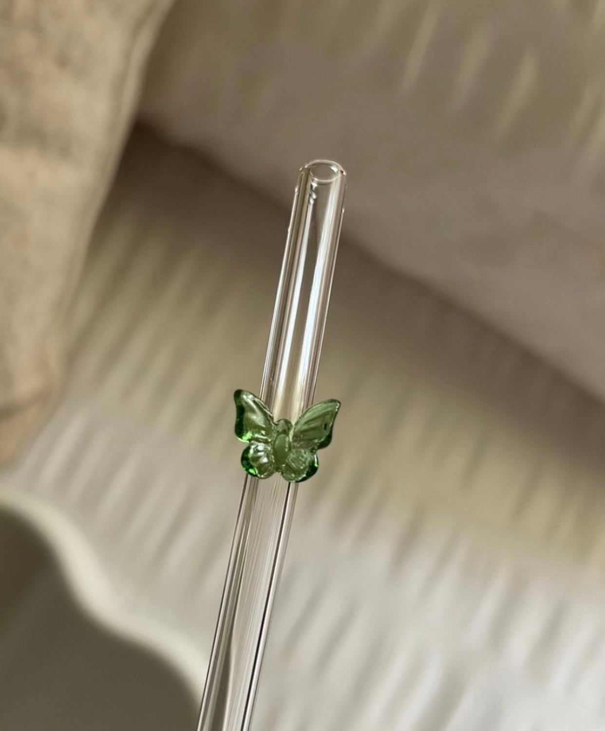 Butterfly Glass Straw