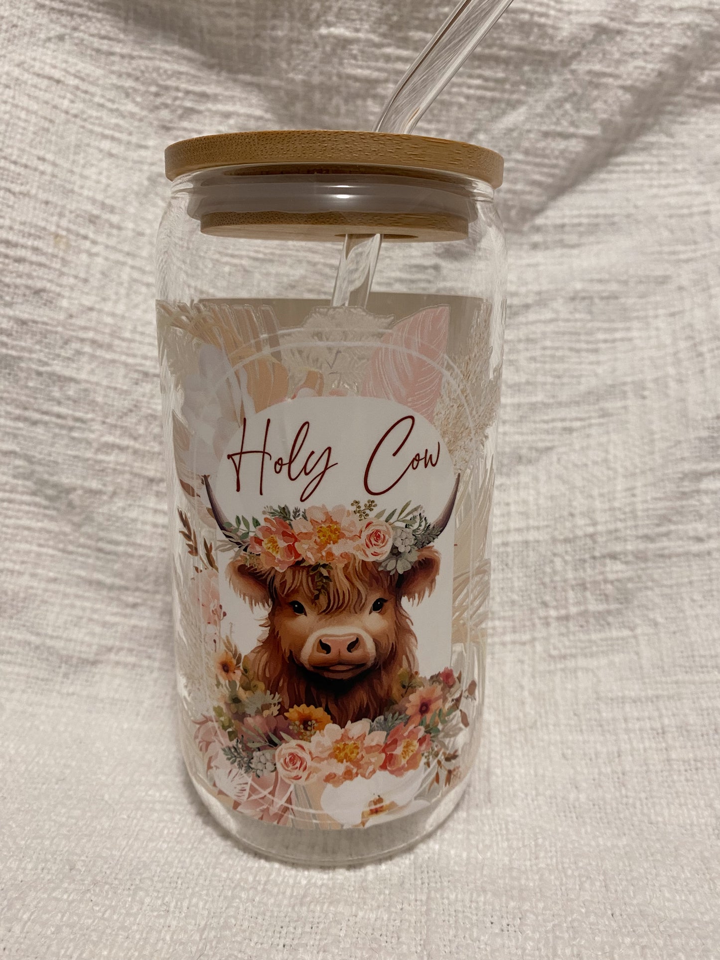 Highland Cow Libbey Glass