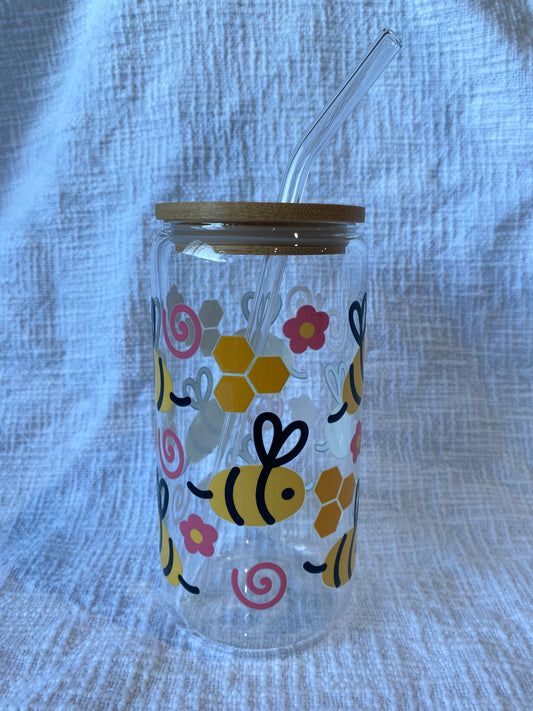 Bumble Bees Libbey Glass