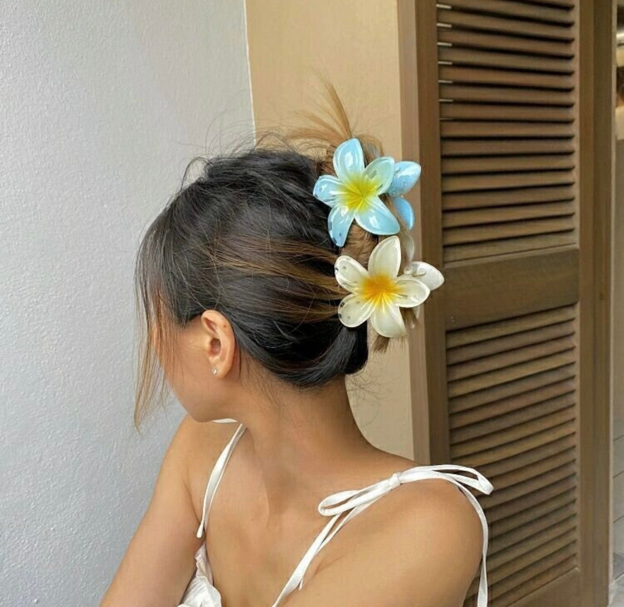 Plumeria Flower Claw Clip