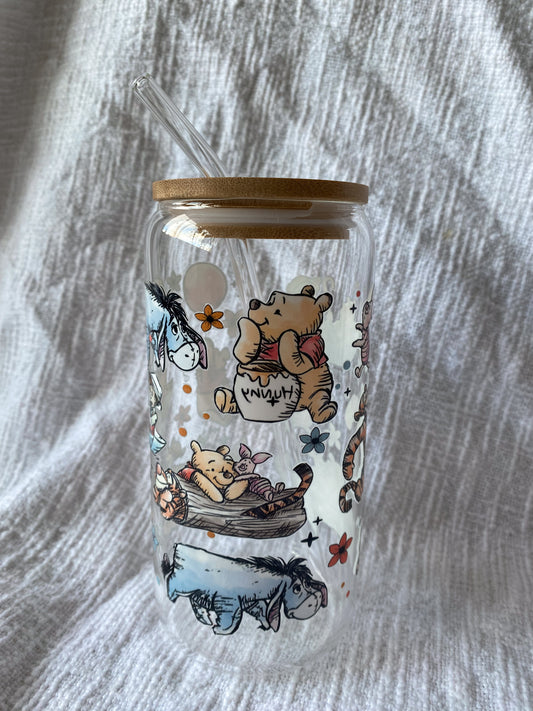 Pooh Bear Libbey Glass