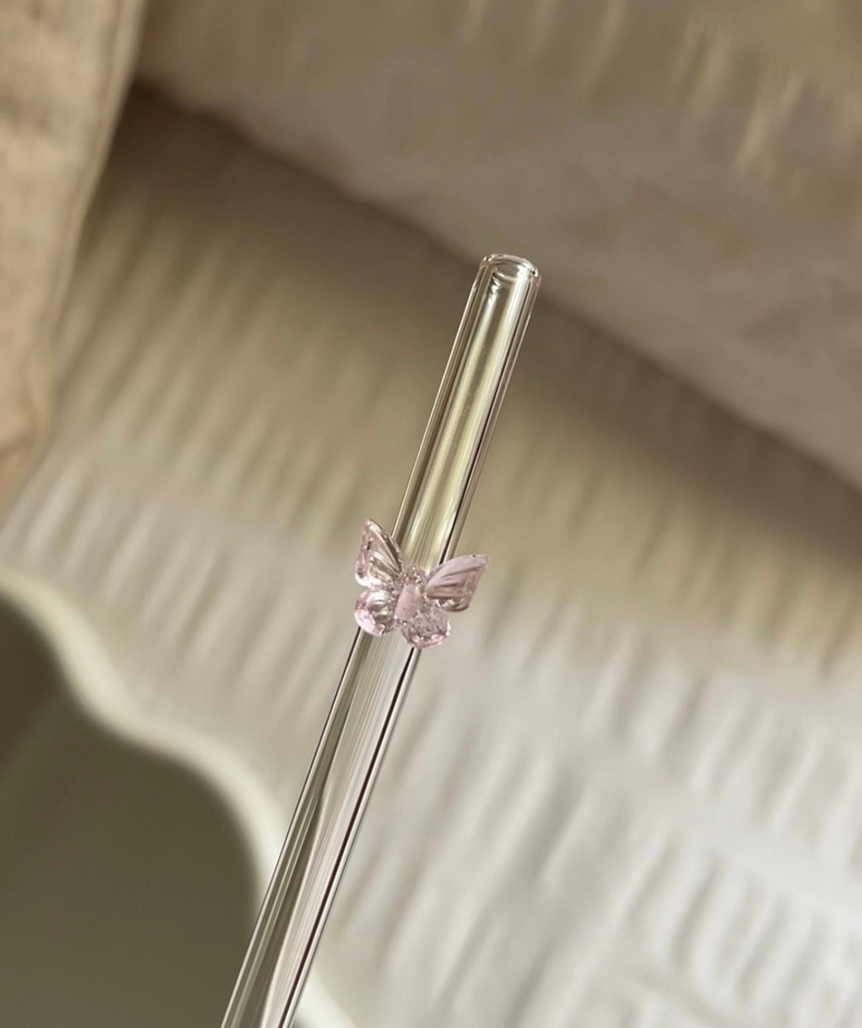 Butterfly Glass Straw