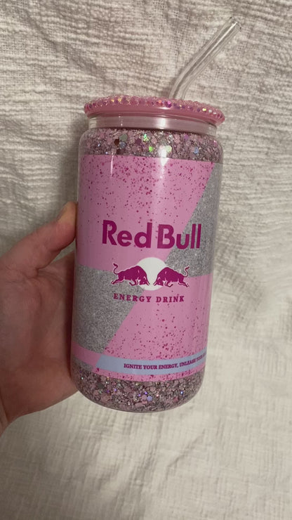 Red Bull Snow Globe Tumbler - Light Pink